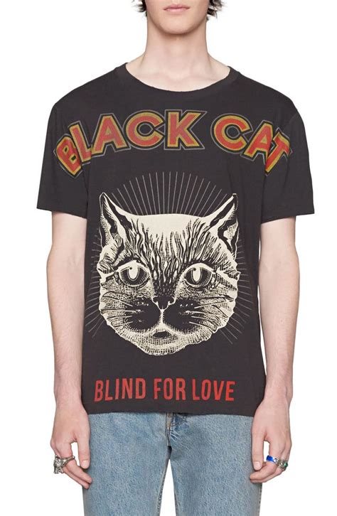 gucci black cat tee